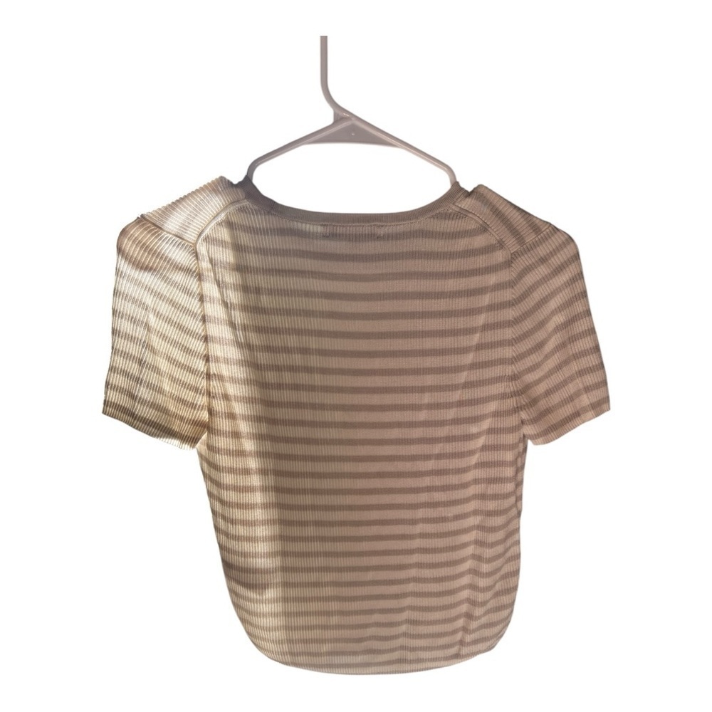 Madewell Striped Gray Women's Top sz S - Picture 2 of 5